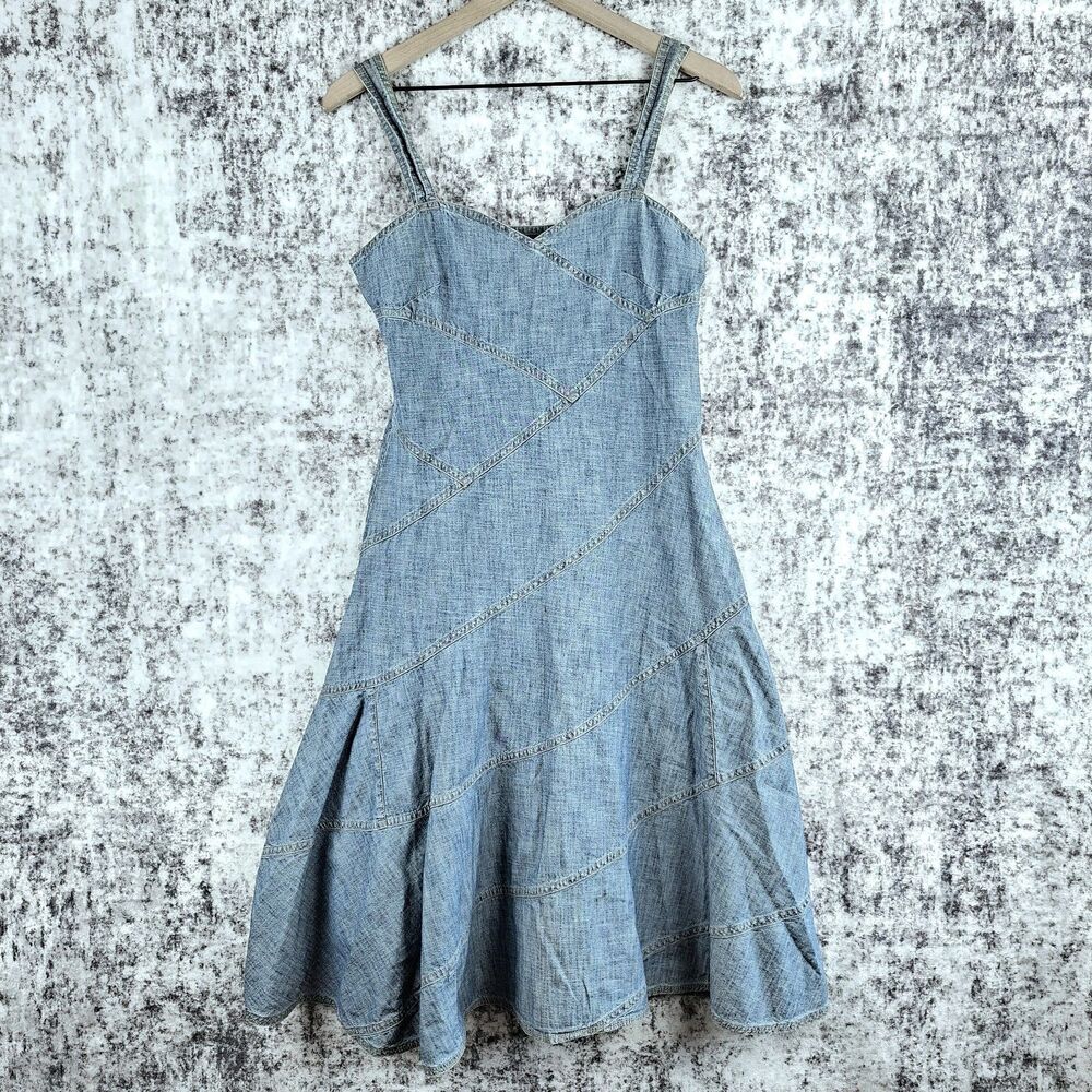 Vintage Lauren Jeans Co. LRL Womens 4 Denim Camisole Dress Americana Y2K Western